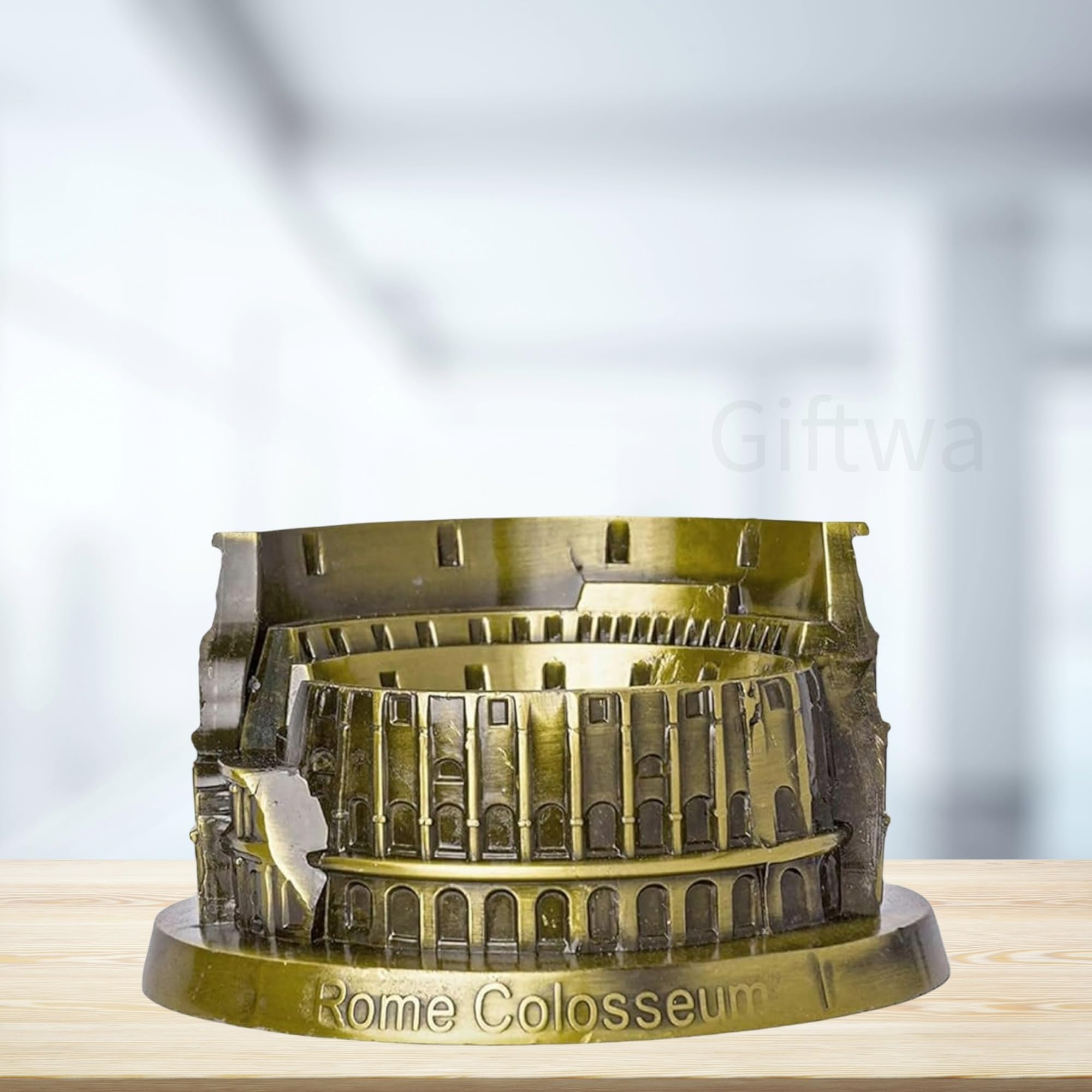 GIFTWA Rome Colosseum Metal Showpiece | Antique Finish Miniature